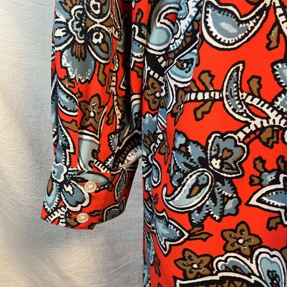 Ann Taylor LOFT Retro Floral Sheath Dress LP Boho Office Madmen Dinner Party Wed - Picture 7 of 10